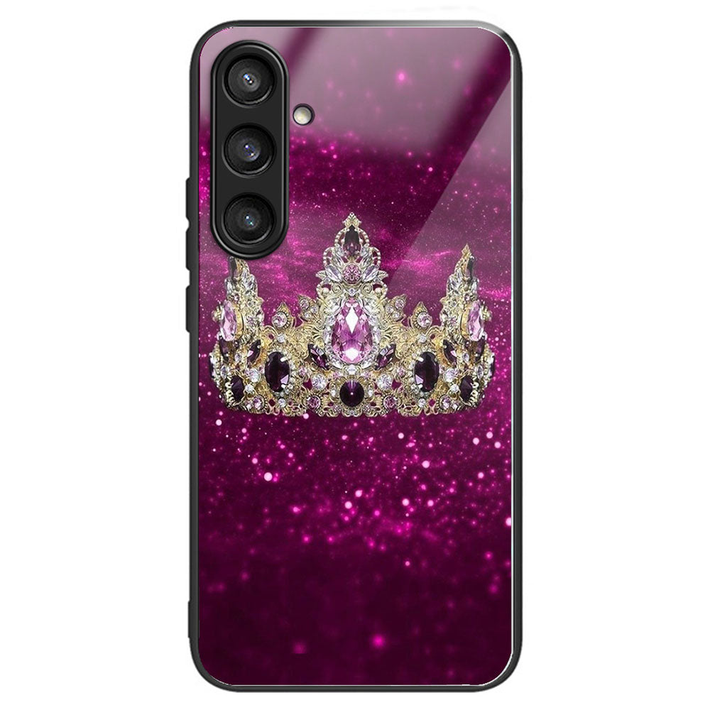 For Samsung Galaxy S23 FE Protective Phone Case Tempered Glass Pattern Printing - Columns Crown For Samsung Galaxy S23 FE Protective Phone Case Tempered Glass Pattern Printing - Columns Crown